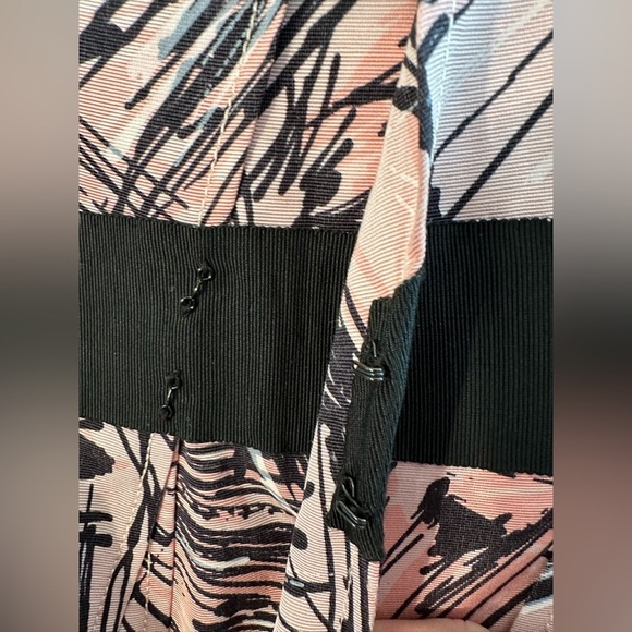 CAROLINA HERRERA 10 Silk Splash Parasol Print Strapless Cocktail Pink MADE USA - Picture 11 of 16